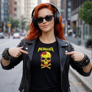 Tricou Metallica Craniu Galben Toxic, din bumbac 100%, tricou negru, Dama | Barbat - Img 6