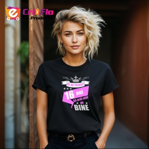 Tricou Mi Au Trebuit 16 Ani Bine, din bumbac 100%, tricou negru, Dama | Barbat - Img 6