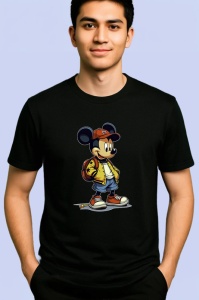 Tricou Mickey modern cu sapca si ghiozdan urban Copii | Dama | Barbat Barbat - Img 5