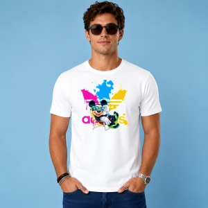 Tricou Mickey Mouse Beach Chill Urban Street Art Colorful, din bumbac 100% Copii | Dama | Barbat - Img 2