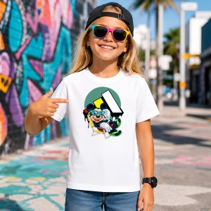 Tricou Mickey Mouse Summer Vibe Sunglasses Urban Chill Design, din bumbac 100% Copii | Dama | Barbat - Img 4