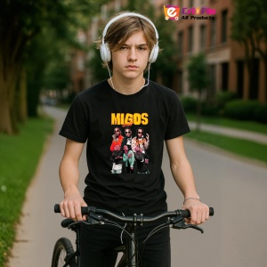 Tricou Migos v1, muzica Pop / R&B / Reggae, Dama | Barbat | Copii, Culoare Negru - Img 10