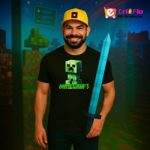 Tricou Minecraft Creeper Verde Tricou Negru Copii | Dama | Barbat - Img 5