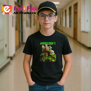 Tricou Minecraft joc pixelat unde creativitatea nu are limite, Copii | Dama | Barbat , tricou negru