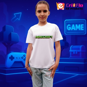 Tricou Minecraft Logo Minecraft 5 Tricou Alb Copii | Dama | Barbat - Img 2