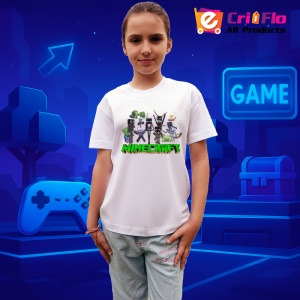Tricou Minecraft Lumea Cubica Tricou Alb Copii | Dama | Barbat - Img 2