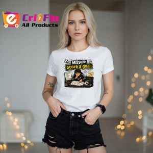 Tricou Mission Score A Goal Antrenor Fotbal V1, din bumbac 100% , tricou alb pentru Copii | Dama | Barbat - Img 7