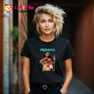 Tricou Moana printesa curajoasa intr o aventura pe mare, Copii | Dama | Barbat , tricou negru - Img 8