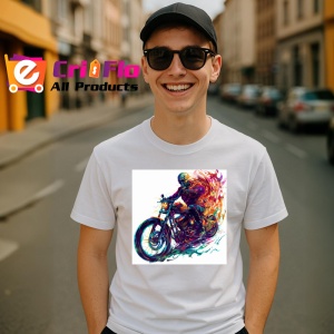 Tricou Motociclist in viteza cu efecte graffiti Copii | Dama | Barbat - Img 6
