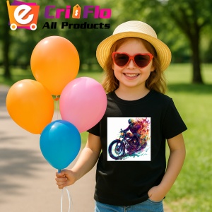 Tricou Motociclist in viteza cu efecte graffiti Copii | Dama | Barbat, culoare negru - Img 10
