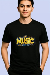 Tricou Music Graffiti Modern, Copii | Dama | Barbat, culoare negru - Img 2