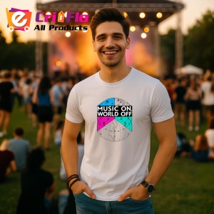 Tricou Music On World Off Harta Glob Muzical, Copii | Dama | Barbat - Img 7