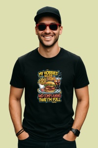 Tricou My Hobbies Include Eating And Complaining, Copii | Dama | Barbat, culoare negru