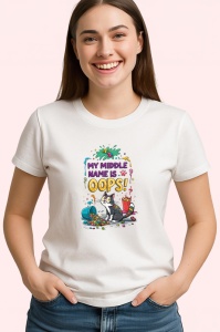 Tricou My Middle Name Is Oops Pisica, Copii | Dama | Barbat - Img 4