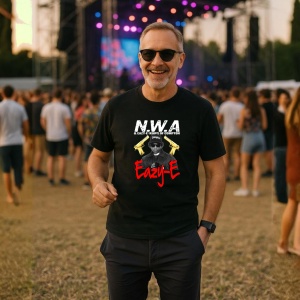 Tricou N.W.A - Cartoon Scene, muzica Rock / Pop Rock, Dama | Barbat | Copii, Culoare Negru - Img 9
