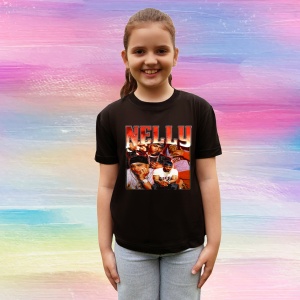 Tricou Nelly - Retro Style, muzica Hip-Hop / Trap, Dama | Barbat | Copii, Culoare Negru - Img 4