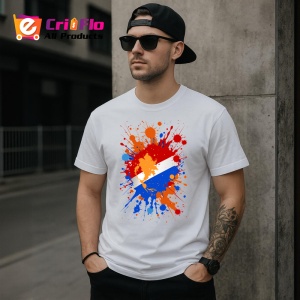 Tricou Netherlands Steag Splash Art, Copii | Dama | Barbat