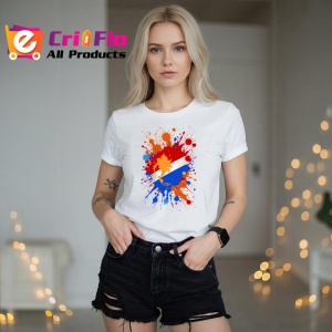 Tricou Netherlands Steag Splash Art, Copii | Dama | Barbat - Img 10