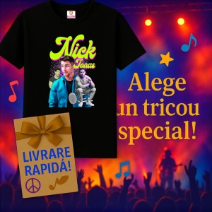 Tricou Nick Jonas, muzica Hip-Hop / Trap, Dama | Barbat | Copii, Culoare Negru - Img 7