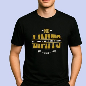 Tricou No limits American Negru, Copii | Dama | Barbat