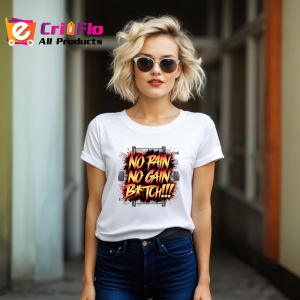 Tricou No Pain No Gain Rosu Agresiv, Copii | Dama | Barbat - Img 12