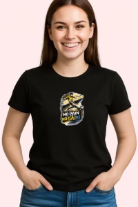 Tricou No Pain No Gain Silueta Fotbalist Gri V1, din bumbac 100%, tricou negru Copii | Dama | Barbat - Img 3