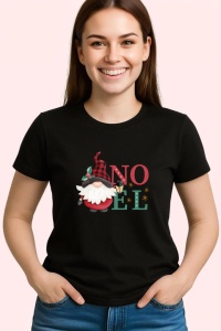 Tricou Noel Gnom, din bumbac 100%, tricou negru, Dama | Barbat - Img 2