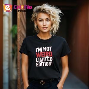 Tricou Not Weird Limited Edition Text Rosu, Copii | Dama | Barbat, culoare negru - Img 12