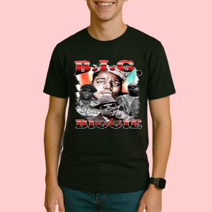Tricou Notorious B.I.G. - Black & White Collage, muzica Hip-Hop / Trap, Dama | Barbat | Copii, Culoare Negru - Img 3