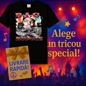 Tricou Notorious B.I.G. - Black & White Collage, muzica Hip-Hop / Trap, Dama | Barbat | Copii, Culoare Negru - Img 15