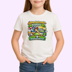 Tricou Nu Pierdem Meciul Analizam Nivelul Fotbal, din bumbac 100% , tricou alb pentru Copii | Dama | Barbat - Img 2