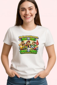 Tricou Nu Stiu Cu Cine Tin Dar Vreau Sa Castigam, din bumbac 100% , tricou alb pentru Copii | Dama | Barbat - Img 3