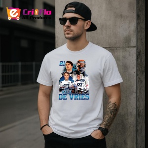 Tricou Nyck De Vries Colaj Costum Alb Echipa Formula 1, Copii | Dama | Barbat - Img 5