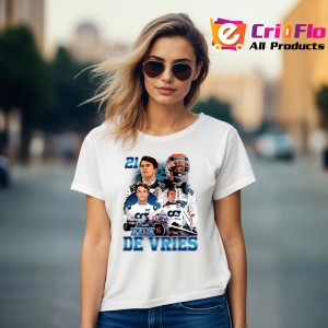 Tricou Nyck De Vries Colaj Costum Alb Echipa Formula 1, Copii | Dama | Barbat - Img 9