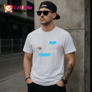 Tricou O Carte Citita E Un Gratar Pierdut, din bumbac 100%, tricou alb, Dama | Barbat - Img 2