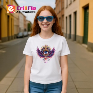 Tricou ochi mandala aura foc si pene, Copii | Dama | Barbat - Img 9