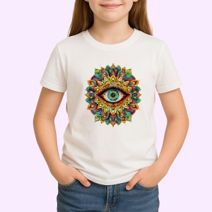 Tricou ochi mandala cerc magic al unitatii, Copii | Dama | Barbat - Img 3