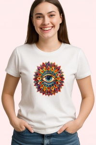 Tricou ochi mandala inflorire intelepciune interioara, Copii | Dama | Barbat - Img 4