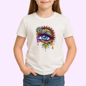 Tricou ochi mandala lacrima stralucitoare, Copii | Dama | Barbat - Img 3