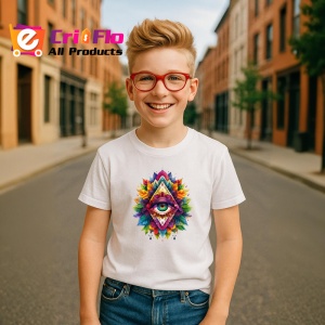 Tricou ochi mandala poarta cosmica triunghi, Copii | Dama | Barbat - Img 8