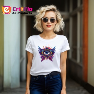 Tricou ochi mandala simetrie aripi ton intunecat, Copii | Dama | Barbat - Img 11