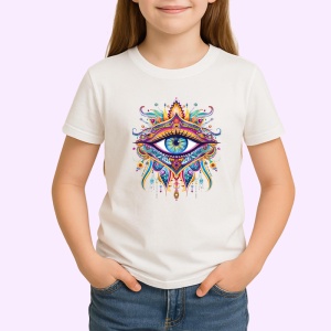 Tricou ochi mandala spirala ornamentala, Copii | Dama | Barbat - Img 3