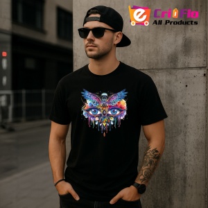 Tricou Ochi mandala stil phoenix stropi colorate, Copii | Dama | Barbat , tricou negru - Img 11