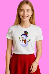Tricou Om De Zapada Cu Fular Verde Rosu, din bumbac 100%, tricou alb, Copii | Dama | Barbat - Img 2