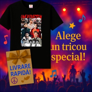 Tricou One Direction - Collage, muzica Hip-Hop / Alternative Rap, Dama | Barbat | Copii, Culoare Negru - Img 7