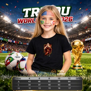 Tricou Pablo Martín Paez Gavira World Cup Fifa 2026, din bumbac 100%, tricou negru, Copii | Dama | Barbat - Img 4