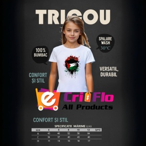 Tricou Palestine Steag Splash Art, Copii | Dama | Barbat - Img 8