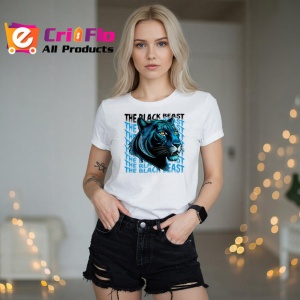 Tricou Panther The Black Beast Cap Pantera Albastru, din bumbac 100% , tricou alb pentru Copii | Dama | Barbat - Img 7