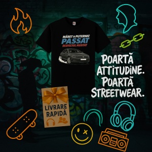 Tricou Passat Maret si puternic Negru, Copii | Dama | Barbat - Img 6
