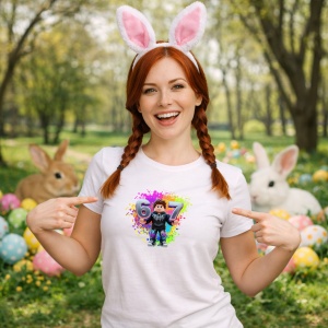 Tricou Paste 67 Roblox Boy Graffiti Easter Style, din bumbac 100%, tricou alb, Copii | Dama | Barbat - Img 9